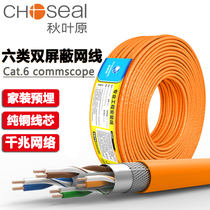 Akihabara six types of dual shielded network cable CAT6 home high-speed gigabit 8-core monitoring POE broadband network cable