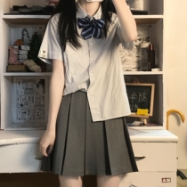 Such as dyeing JK uniform box pleated skirt JK uniform skirt basic solid color half-body pleated skirt For school short skirt spring and summer