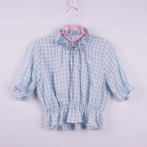 【KukuRita】# Lattice cool in Summer # collection collar halter classic lolita Lattice inside the ride *In stock * bhiner lolita fashion