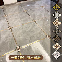 Living room Beauty Sewn Ground Stickler FLOOR TILE STICKER FLOOR STICKER FLOOR WATERPROOF ABRASION RESISTANT SELF-ADHESIVE TILE CORNER APPLIC