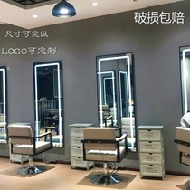 Tide Barber mirror barber shop mirror hairdressing mirror table hairdressing mirror wall double-sided