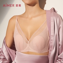 Petal underwear hole force wear love lingerie female pure enjoy large chest small hidden hole breathable bra AM114151