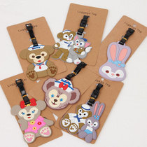 Animation cartoon suitcase tag travel boarding pass silicone luggage tag suitcase consignment hangtag overseas supplies