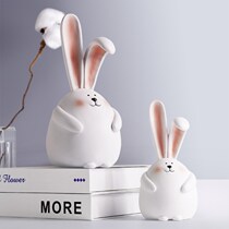 Nordic light luxury Japanese healing rabbit small ornaments creative living room bedroom home decorations desktop room