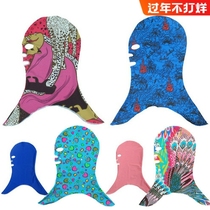 Waterproof female swimming UV protection sunscreen face cover mask headgear swimming cap face kini snorkeling diving