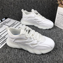 European station mens shoes sports all-match white shoes casual inner height-increasing breathable thick-soled trend dad shoes mens ins tide