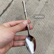 Bamboo shape creative 304 stainless steel spoon tableware spoon High-value fashion household long handle spoon Soup spoon