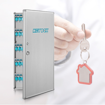 Jinlongxing aluminum alloy key box 48-position key cabinet wall-mounted car key management box lock key storage box