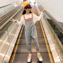 Girls autumn suit children Net Red foreign air 2021 New Korean sports big childrens clothing spring and autumn two-piece tide
