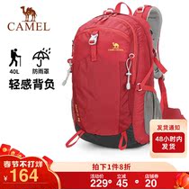 Camel New Year Red Outdoor Mountaineering Bag Large Capacity Backpack Multi-functional Hiking Bag for Men and Women Waterproof