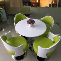 Simple reception negotiation table and chair combination small round table shop reception rest area Office conference table leisure table and chair