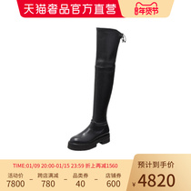 StuartWeitzman SWLOWLAND new black classic lace womens thick soled knee boots New Year gift