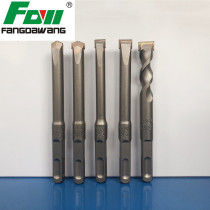 Fang King electric hammer drill bit shovel Wall King concrete square handle four pit alloy chisel slotting 10 12mm flat chisel