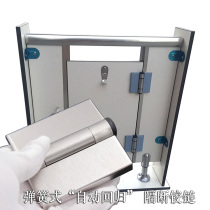 Stainless steel spring hinge self-closing automatic closing position rebound hinge toilet partition flat lotus leaf hinge