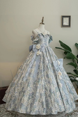 taobao agent [Rossia Song Li] The original design of the original design lolita flower wedding wedding dress adult dress is gorgeous and blue purple