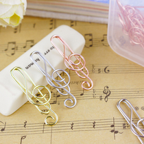 Electroplated rose gold note paper clip treble clef cute pin music symbol small pin clip gift
