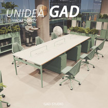 UNIDEA staff office desk 6-person four-person screen office desk and chair combination financial desk staff