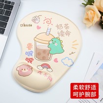 Cute bow wrist guard silicone mouse pad small table pad e-sports keyboard hand holder female ins Wind wrist soft pad