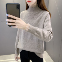 Pregnant women base shirt autumn and winter with high neck spring and autumn knitwear T-shirt autumn long large size autumn coat tide