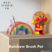 ins Korea rainbow desktop pen holder Office stationery storage box Childrens painting brush storage pen holder Home ornaments