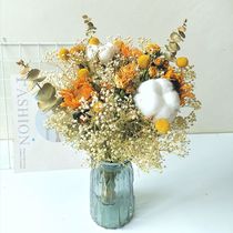  Nordic ins small fresh dry bouquet combination sunflower cotton starry real flower desktop home decoration ornaments