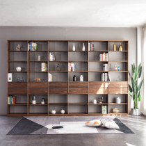 Nordic Black Walnuts Oak Bookcase Solid Wood Bookcase Multifunction Shelve Bookshelf Brief Modern Containing Lockers