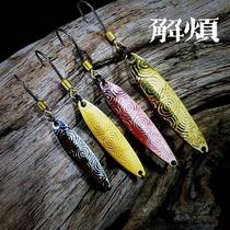 LUCCIRIVER Luxi River de-annoying pure copper army fish sequin swivel single hook light beach specializes in fried water with lujah bait