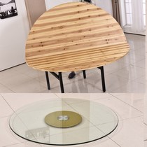 Large Round Table Dining Table Wine Mat Wedding Dining Room Solid Wood Round Table Folding Hotel Round Table Turntable Hotel Table And Chairs Combination