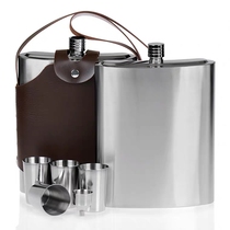 High-grade imported 304 stainless steel military jug metal large wine bottle 7 pounds outdoor portable jug kettle
