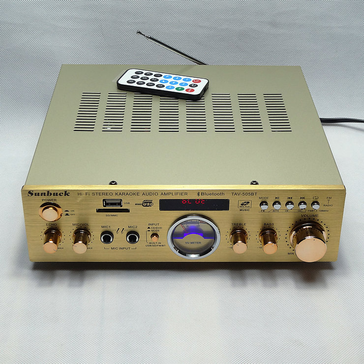 Built-in Bluetooth Lossless Music Decoding Power Amplifier for High Power 2-Channel Digital Karaoke Reverberation Power Amplifier