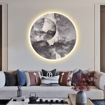 New Chinese wall decoration pendant light luxury dining room living room sofa background Wall Wall wall hanging metal creative wall decoration