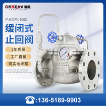 304 stainless steel 300X micro-resistance slow-closing check valve Water conservancy control valve one-way fire pump check valve