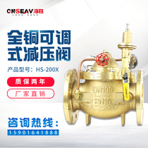 All copper 200X adjustable pressure reducing valve tap water pilot flange fire hydraulic control valve pressure stabilizing valve