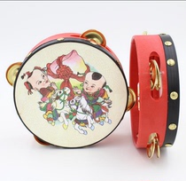 Ethnic children hand-cranked tambourine garden dance tambourine tambourine baby beat percussion instrument toy hand-beat drum