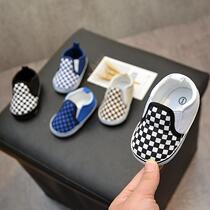 Spring and Autumn 0-1 year old baby toddler shoes non-slip soft bottom breathable male 6-12 months baby shoes 100 days old New