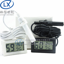 Embedded Thermohygrometer Electronic Thermohygrometer Digital Thermohygrometer with probe FY-12 with wire White and black