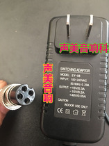 E08 mixer power adapter External DC power supply four-pin 4-core 4-hole power supply-dual 15V 48V