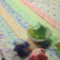 Luminous star Origami folding Wishing star fluorescent DIY gift folding star paper handmade material