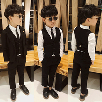Boys suit vest suit British childrens small suit wedding handsome flower girl dress boy piano costume