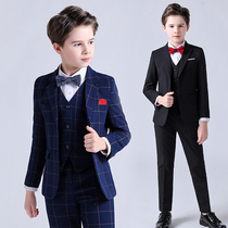Flower boy autumn dress children suit suit casual handsome big boy performance British style suit three-piece suit