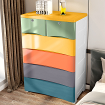 Plastic drawer type storage cabinet Cabinet multi-layer thickened wardrobe chest baby children locker