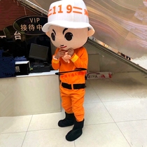 Firefighter cartoon doll clothing Character cartoon image doll clothing promotional performance clothing Adult fire doll clothing