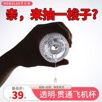 Into Sex Article Transparent Aircraft Male Cup Spiral Trainer False Vagina can be inserted in private male climax toy
