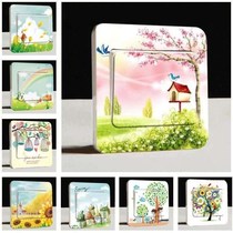 Home removable wall sticker cute cartoon switch sticker home decoration self-adhesive waterproof dustproof sticker