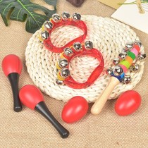 Newborn baby small sand hammer red baby chasing vision hearing visual hand grip training early education toy hand Ring Ball