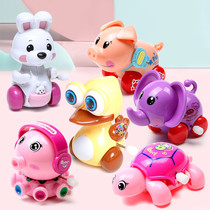 Clockwork toys baby children Q cute cute little animals boys and girls 0-3 years old fun chain Enlightenment early education toys