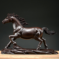  Wood carving horse ornaments Ebony solid wood carving horse to success Zodiac horse animals Lucky Mahogany crafts