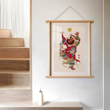 吴道子 钟馗図》 中堂掛軸 鑑賞用 宣紙装裱／魔除け・開運飾り 吴