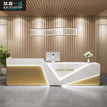 Simple and modern Company reception desk Light luxury beauty salon Bar bar Hotel sales department Clothing store cashier table