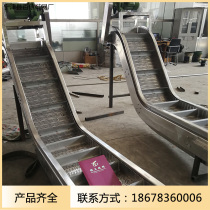 Stainless steel chain plate conveyor Can be customized food cargo assembly line conveyor Mesh belt chain plate climbing hoist